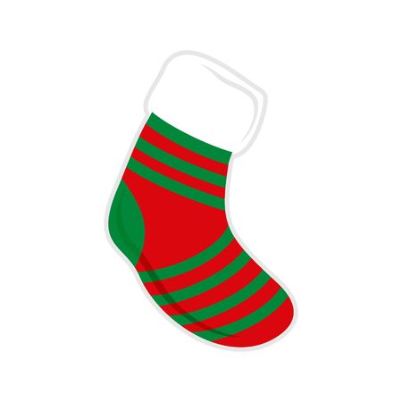 Christmas Sock Stripes Vector Graphic Illustration Sign Symbol Designのイラスト素材