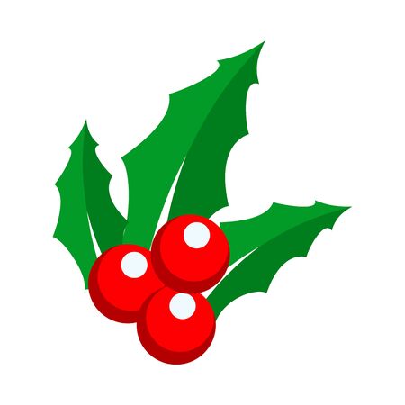 Holly berry ornament detail vector graphic illustration. Sign symbol design.のイラスト素材