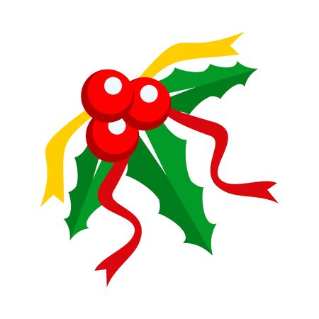 Simple Decorated Holly Berry Vector Graphic Illustration Sign Symbol Designのイラスト素材