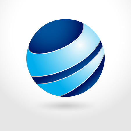 3D Global Management Symbol Vector Graphic Designのイラスト素材