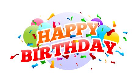 Happy Birthday Surprise Party Vector Graphic Card Designのイラスト素材