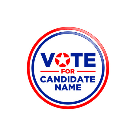 American Circle Candidate Vote Vector Graphic Designのイラスト素材