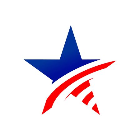 American Star Creative Symbol Vector Graphic Designのイラスト素材