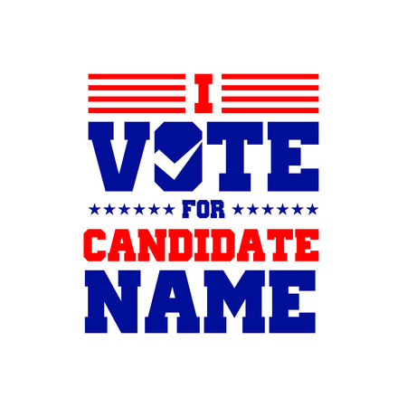 I Vote For Candidate Vector Graphic Designのイラスト素材