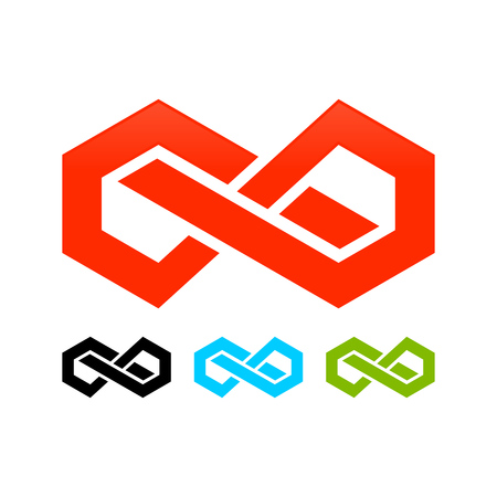 Abstract Infinite Block Symbol Vector Graphic Logo Designのイラスト素材