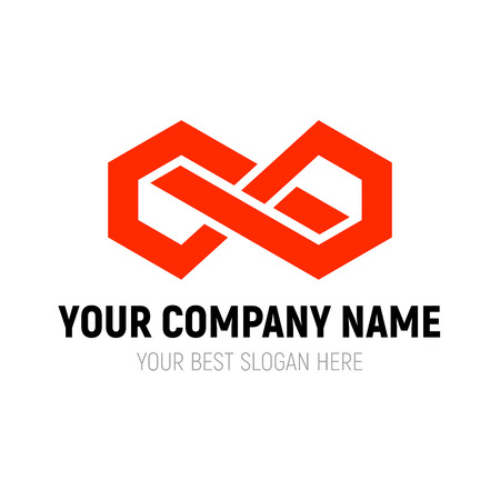 Abstract Infinite Block Symbol Vector Graphic Logo Design Templateのイラスト素材