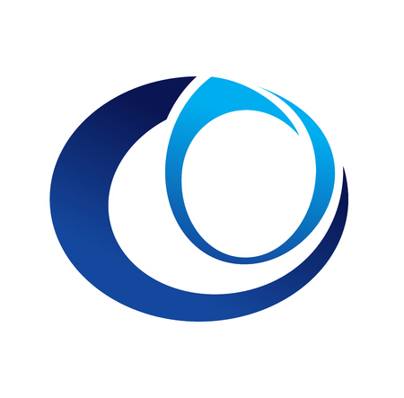 Abstract Blue Eye Symbol Vector Graphic Logo Designのイラスト素材
