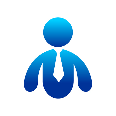 Abstract Professional Business Man Blue Symbol Vector Graphic Logo Designのイラスト素材
