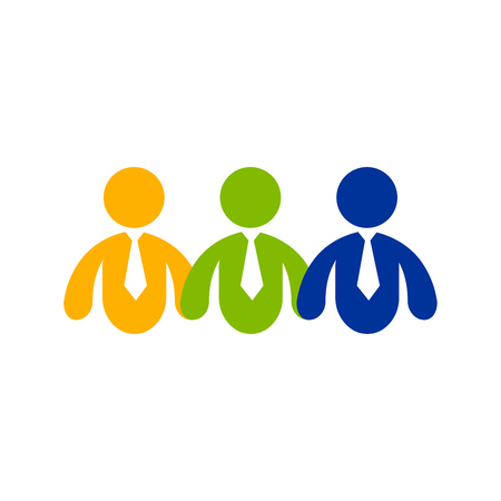 Abstract Business Man Holding Symbol Vector Graphic Logo Designのイラスト素材