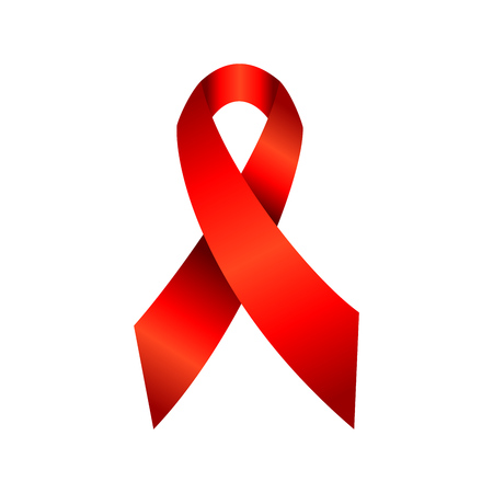 HIV Aids Awareness Red Ribbon Symbol Vector Graphic Logo Designのイラスト素材