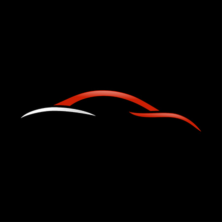 Abstract Custom Car Swoosh Shape Symbol Vector Graphic Logo Designのイラスト素材