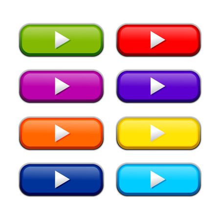 Various Colored play buttons