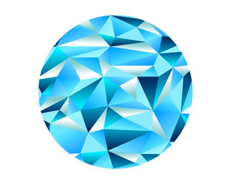Diamond Ice Crystal Low Poly Ellipse Shape Vector Graphic Background Designのイラスト素材