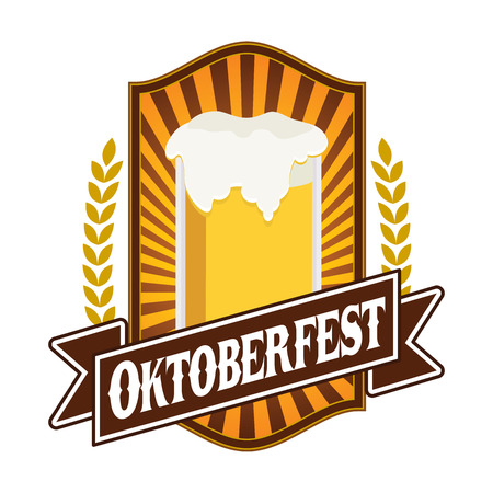 Classic Oktoberfest Festival Emblem Vector Graphic Badge Designのイラスト素材