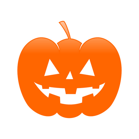Classic Halloween Evil Jack O Lantern Pumpkin Symbol Vector Graphic Designのイラスト素材