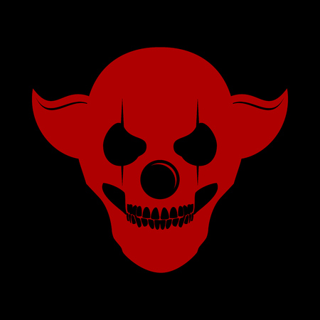 Red Skull Clowny Head Logo Symbol Vector Graphic Designのイラスト素材