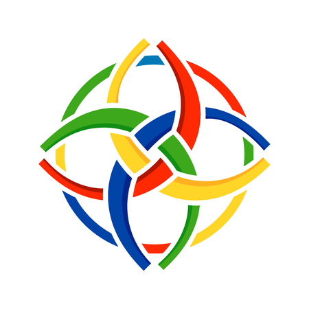 Unity In Diversity Circular Vector Graphic Symbol Colorful Designのイラスト素材