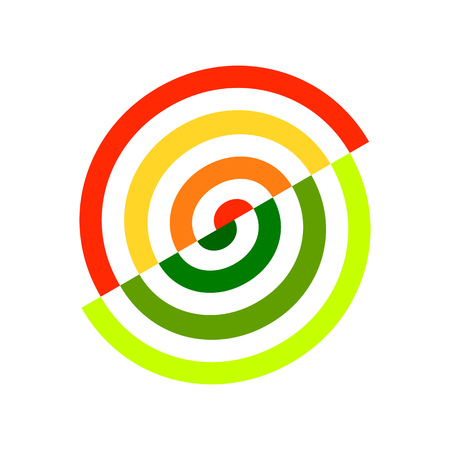 Spiral Opposite Intersection Vector Graphic Symbol Design.のイラスト素材