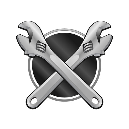 Double Wrench Cross  Designのイラスト素材