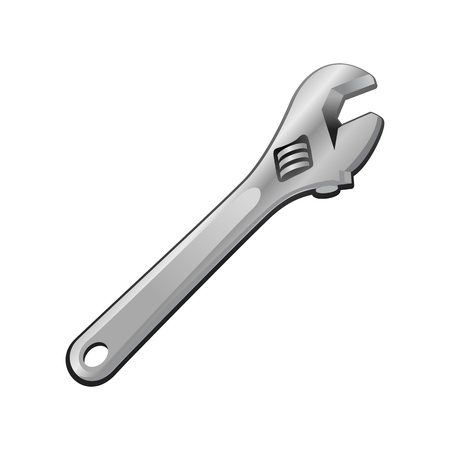 Realistic Vector Single Adjustable Wrench Object Graphic Illustration Designのイラスト素材