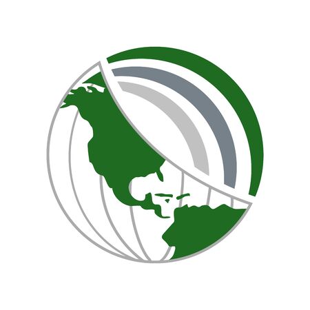 Green World Global Network Vector Symbol Graphic icon Designのイラスト素材