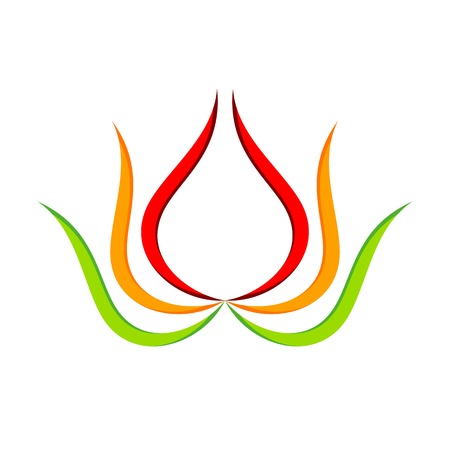 Abstract Lotus Flower Iconのイラスト素材