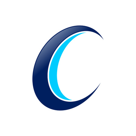 Initial C Propeller Spin Symbol Design vector illustrationのイラスト素材