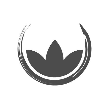 Floral Zen Symbol Abstract vector illustrationのイラスト素材