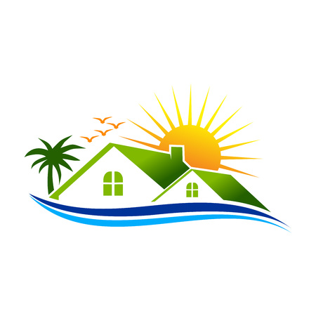 Coast real estate icon symbol vector graphic design.のイラスト素材