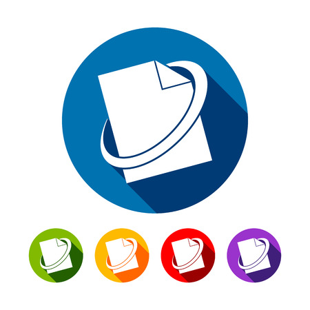 Network File Round Icons Vector Graphic Designのイラスト素材