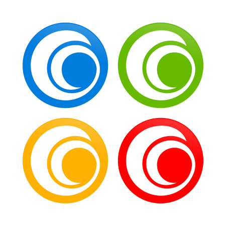 Abstract Spiral Initial G Round Icons Vector Graphic Designのイラスト素材