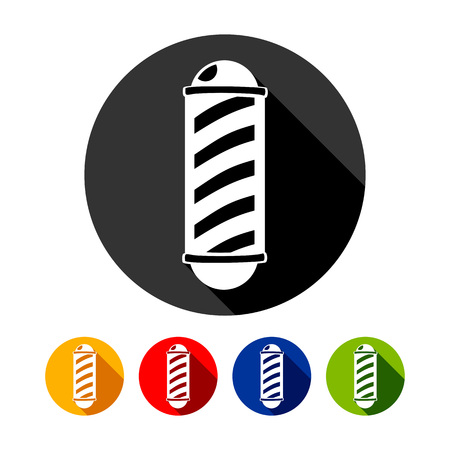 Barber's Pole Stripes Icons Vector Graphic Designのイラスト素材
