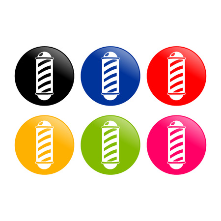 Barber's Pole Colorful Icons Vector Graphic Designのイラスト素材