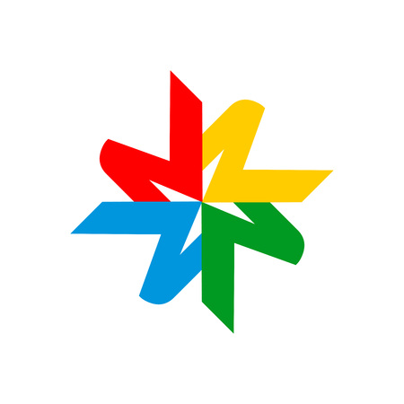 Geometrical Abstract Reel Star Symbol Vector Graphic Designのイラスト素材