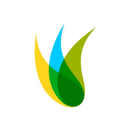Abstract Flower Sheath Vector Symbol Graphic Logo Designのイラスト素材