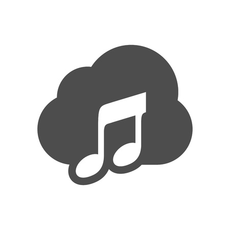 Audio Cloud Simple Iconのイラスト素材