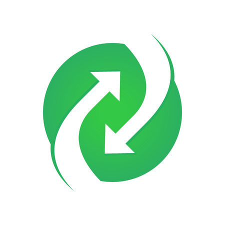 Circular green flow arrow vector symbol graphic icon design.のイラスト素材