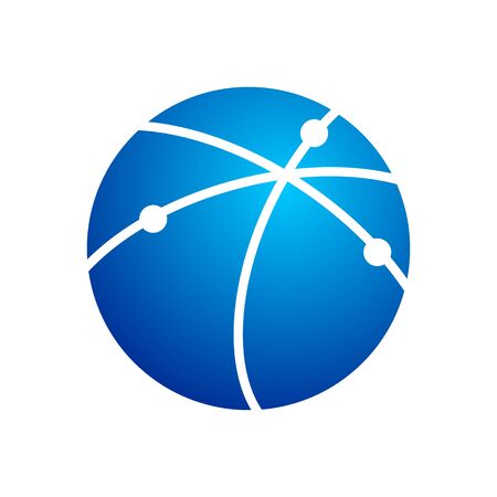 Techno edgy communication path circular vector symbol graphic icon design.のイラスト素材
