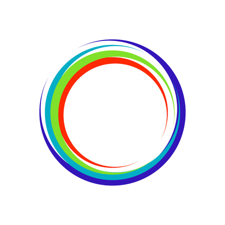 Colorful Crescent Zen Vector Symbol Graphic Logo Designのイラスト素材