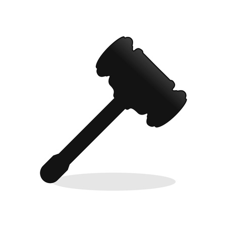 Law Auction Hammer Silhouette Vector Symbol Graphic Logo Designのイラスト素材