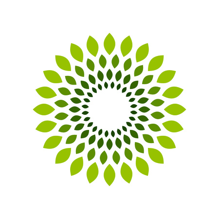 Flower Leafs Circle Vector Symbol Graphic Logo Designのイラスト素材