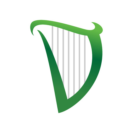 Initial D Letter Harp Vector Symbol Graphic Logo Designのイラスト素材