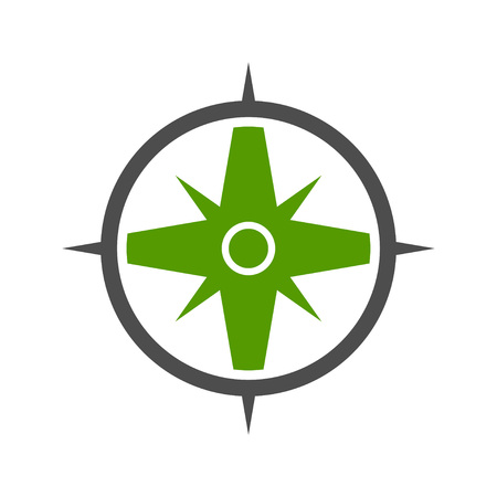 Nature Green Compass Vector Symbol Graphic Logo Designのイラスト素材