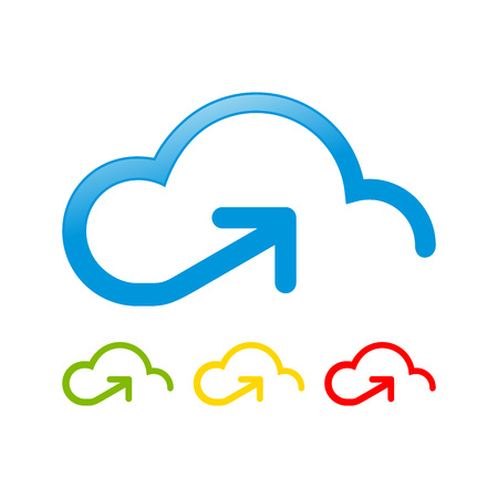 Cloud Storage Upstream Send Access Vector Symbol Graphic Logo Designのイラスト素材