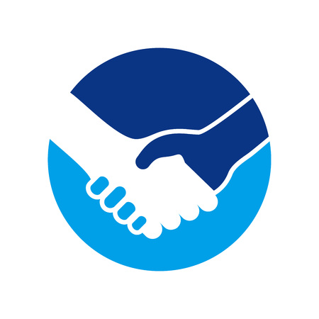 Handshake Circle Vector Symbol Graphic Logo Icon Designのイラスト素材