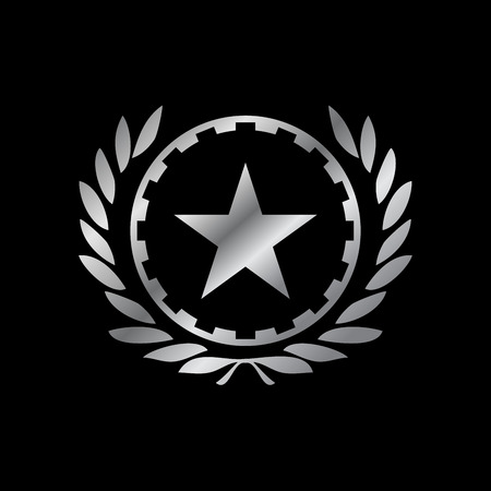 Silver Working Class Hero Emblem Vector Symbol Graphic Logo Designのイラスト素材