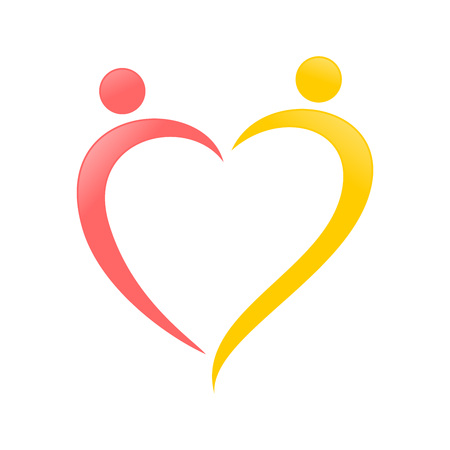 Love Shape Abstract Swoosh Vector Symbol Graphic Logo Design Templateのイラスト素材