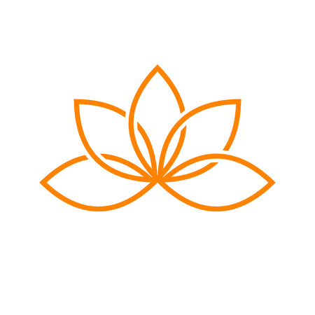 Lotus Artistic Line Vector Symbol Graphic Logo Design Templateのイラスト素材