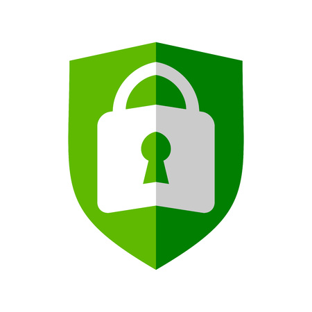 Lock Folded Shield Vector Symbol Graphic Logo Design Templateのイラスト素材