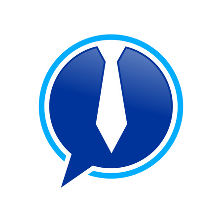 CEO Talk Bubble Chat Blue Vector Symbol Graphic Logo Design Templateのイラスト素材